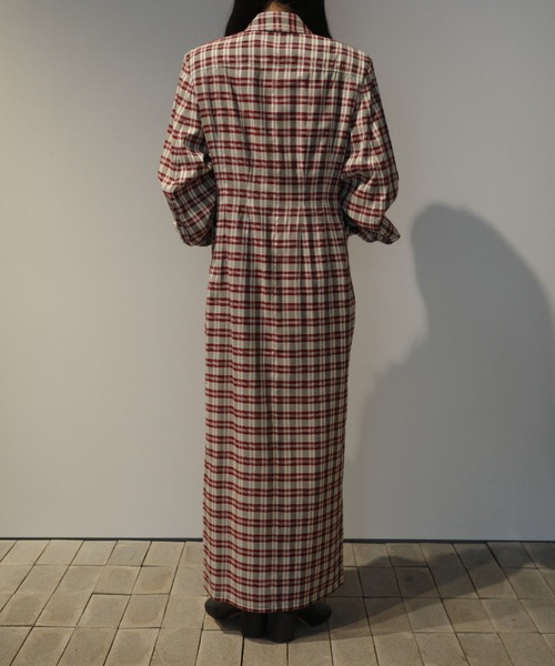CLANE（クラネ） ワンピース CLANE UP POCKET CHECK SHIRT ONEPIECE