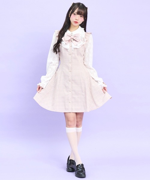 Secret Honey（シークレットハニー） ワンピース 袖レースラッフル