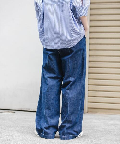 ジーンズ デニム デニムパンツ FORK＆SPOON　綿麻デニムパンツ レディースの画像