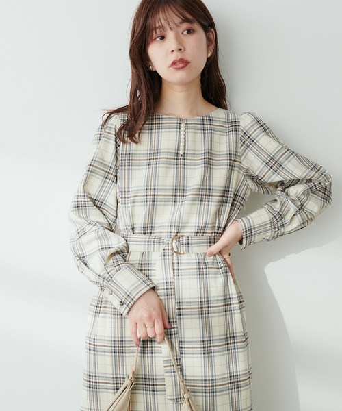 「natural couture」 長袖ワンピース MEDIUM ブラック レディース_画像2