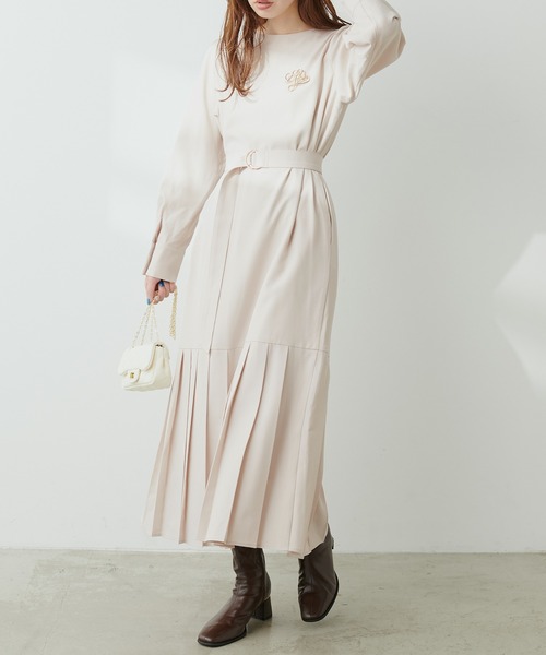 「natural couture」 長袖ワンピース MEDIUM ブラック レディース_画像3