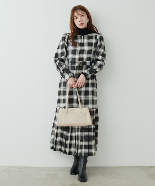 「natural couture」 長袖ワンピース MEDIUM ブラック レディース_画像6