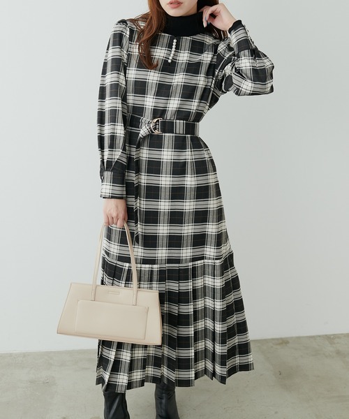「natural couture」 長袖ワンピース MEDIUM ブラック レディース_画像7