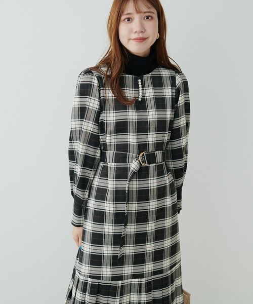 「natural couture」 長袖ワンピース MEDIUM ブラック レディース_画像9