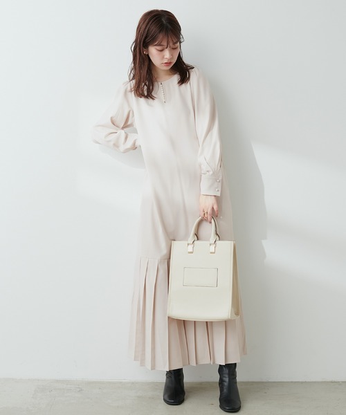 「natural couture」 長袖ワンピース MEDIUM ブラック レディース_画像10