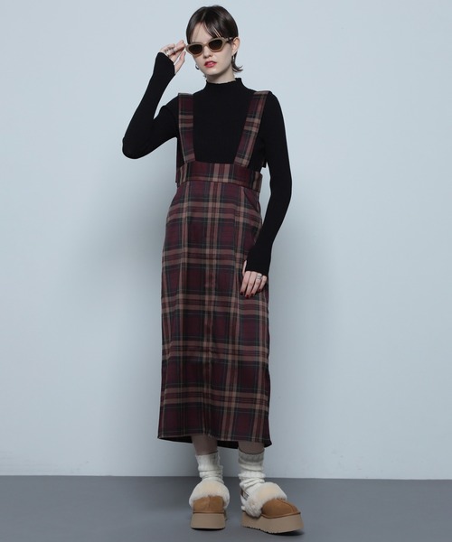 「ROSE BUD」 サロペットスカート ONE SIZE ブラウン レディース_画像3