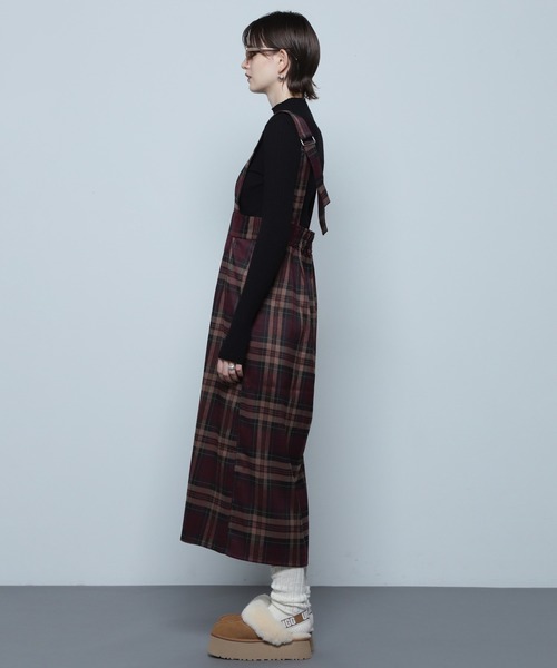 「ROSE BUD」 サロペットスカート ONE SIZE ブラウン レディース_画像4