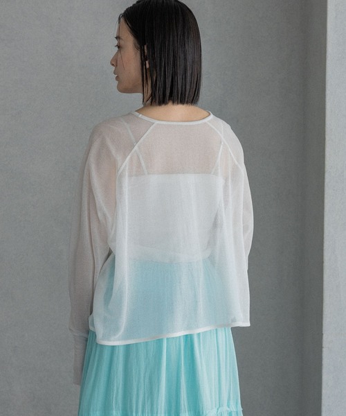 tシャツ シアーショートプルオーバー レディースの画像