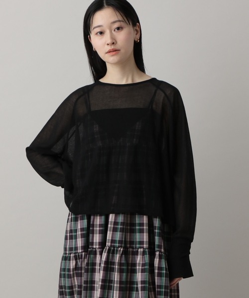 tシャツ シアーショートプルオーバー レディースの画像