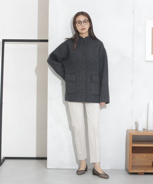 CASA FLINE ハイネックポンチョコート GRAY F ロングコート PayPay 