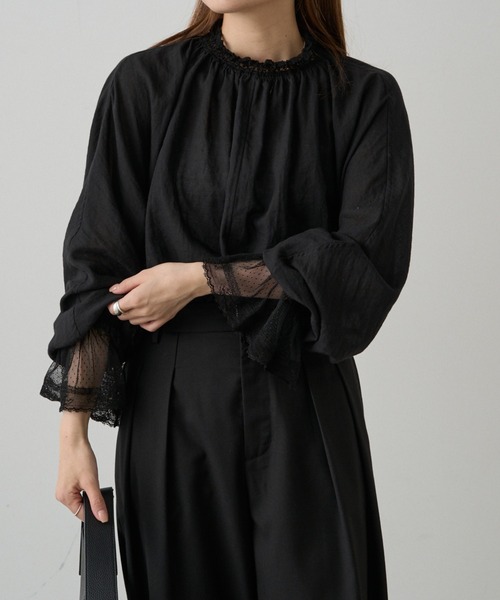 「PUAL CE CIN」 長袖ブラウス FREE ブラック レディース_画像7