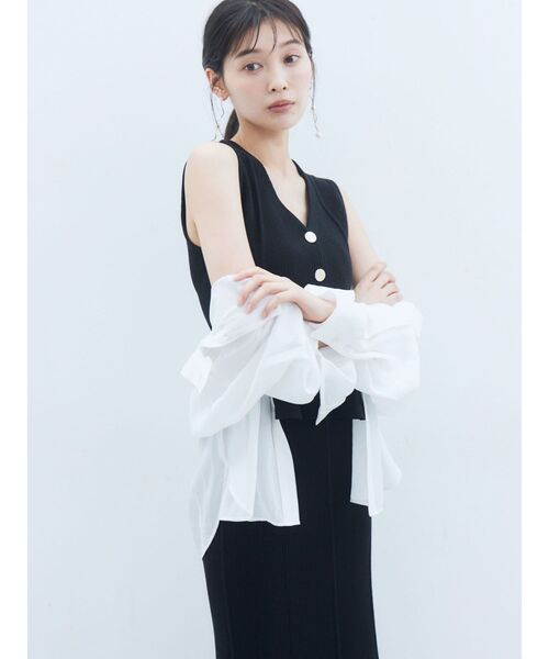 LAGUNAMOON（ラグナムーン） ブラウス シャツ 2wayシアーシャツ 「春服
