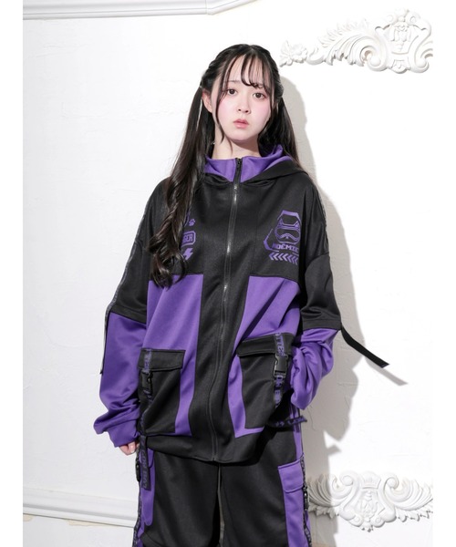 NOEMIE（ノエミー） パーカー ネコミミサイバー配色ユニセックスZIP