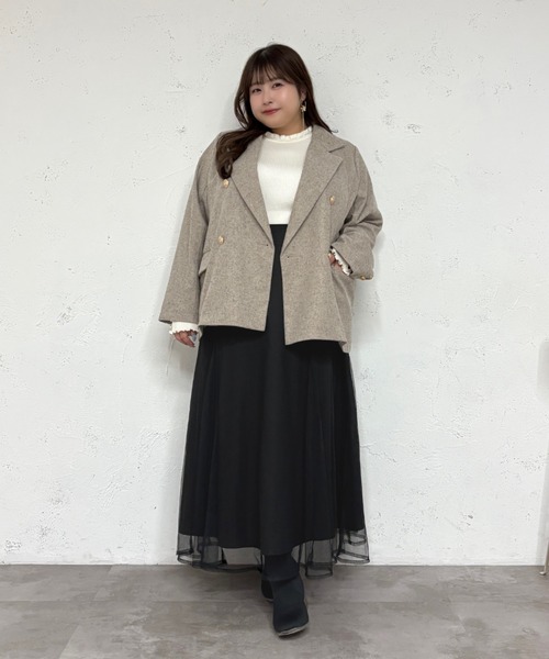 「Louiosy」 フレアスカート 3L ダークブラウン レディース_画像6