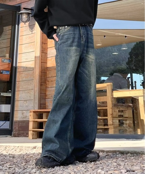 「JOHNNY WOLF」 デニムパンツ L ブラック メンズ_画像3