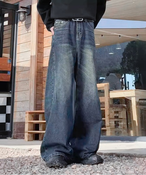 「JOHNNY WOLF」 デニムパンツ L ブラック メンズ_画像5