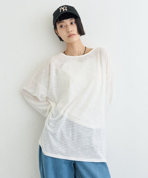 CIAOPANIC TYPY（チャオパニックティピー） tシャツ シアーボーダー