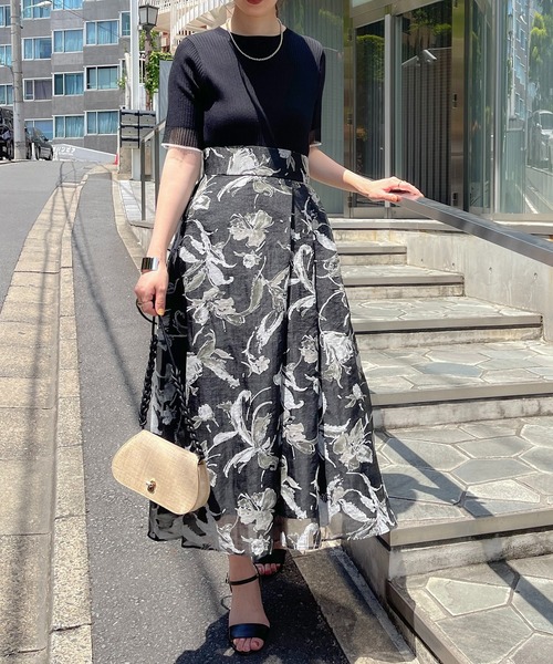 「natural couture」 フレアスカート FREE ブラック レディース_画像9