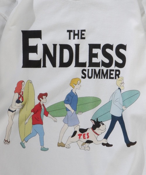 「The Endless Summer」 長袖Tシャツ LARGE ベージュ メンズ_画像2