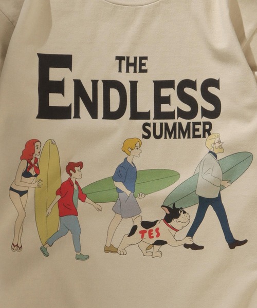 「The Endless Summer」 長袖Tシャツ LARGE ベージュ メンズ_画像3