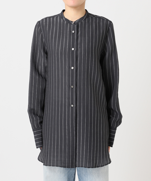 Plage R’IAM ストライプシャツ plage（プラージュ） ブラウス シャツ R'IAM シアーストライプシャツ