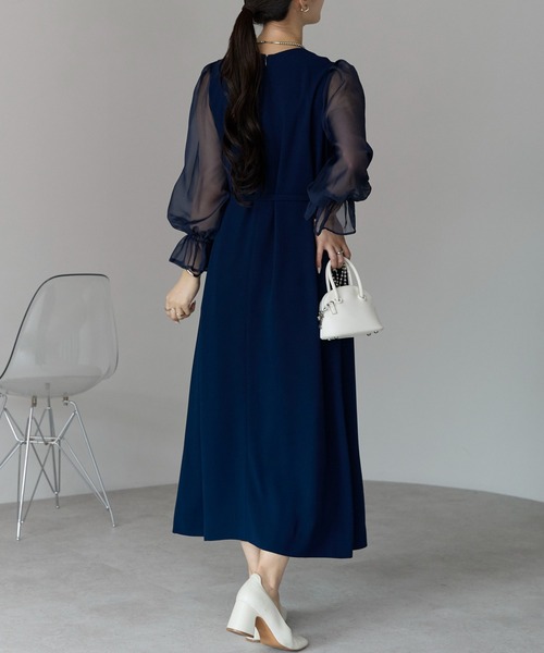 「PREFERIR」 長袖ワンピース LARGE ブラック レディース_画像7