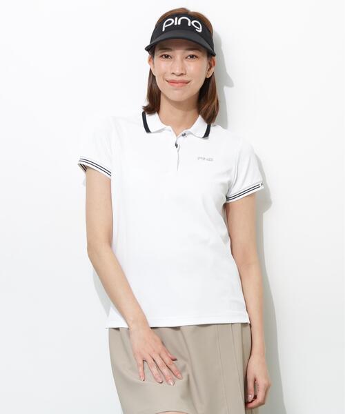 新品タグ付き PING セットアップ 半袖 スカート ホワイト ロゴ ポロシャツ PING（ピン） ポロシャツ ポロ 「PING APPAREL」スーパーシェルター06