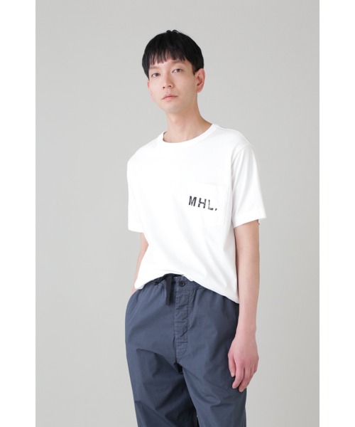 MHL.（エムエイチエル） 半袖Tシャツ MEDIUM ホワイト メンズ