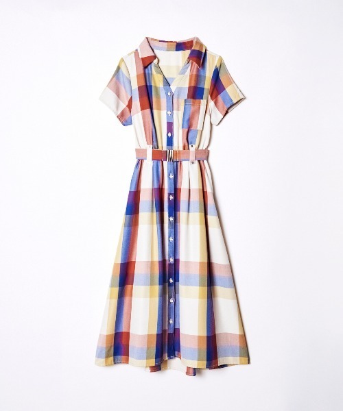 「REDYAZEL」 シャツワンピース MEDIUM ネイビー レディース_画像2