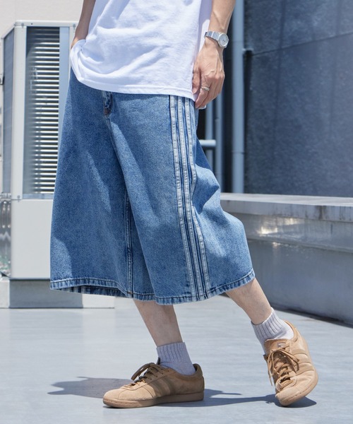 adidas（アディダス） ワイドパンツ ハーフパンツ ジーンズ デニム