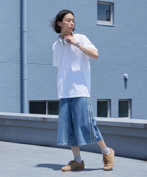  アディダス　デニムハーフパンツ adidas（アディダス） ワイドパンツ ハーフパンツ ジーンズ デニム