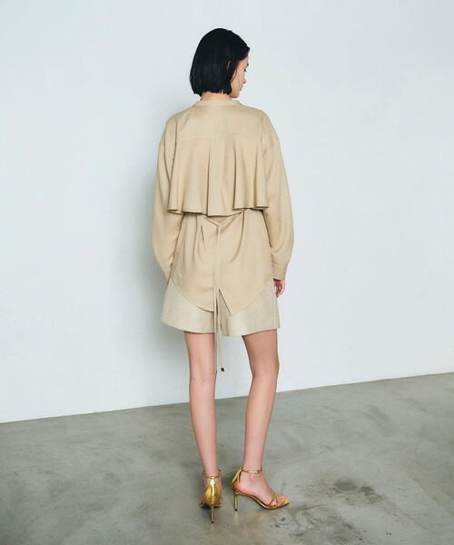 「GRACE CONTINENTAL」 「Diagram」長袖シャツ 36 ベージュ レディース_画像3
