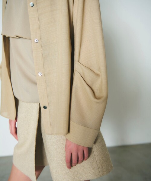 「GRACE CONTINENTAL」 「Diagram」長袖シャツ 36 ベージュ レディース_画像5