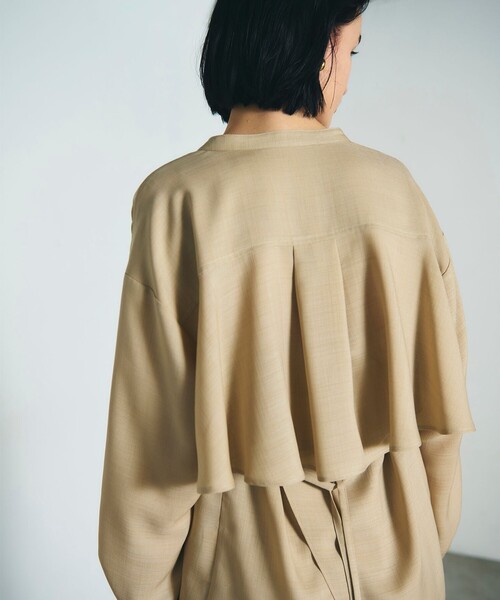「GRACE CONTINENTAL」 「Diagram」長袖シャツ 36 ベージュ レディース_画像8