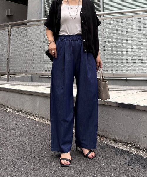 「Jena espace merveilleux」 イージーパンツ FREE ブルー レディース_画像3