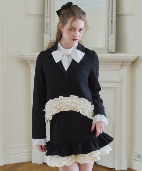 ジャケット テーラードジャケット many frill jacket / 裾フリル