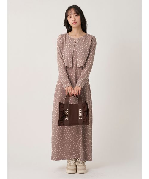 新品タグ付き♡SNIDEL♡カップインカットキャミワンピース♡サイズ1 SNIDEL（スナイデル） ワンピース プリントカップインキャミワンピース