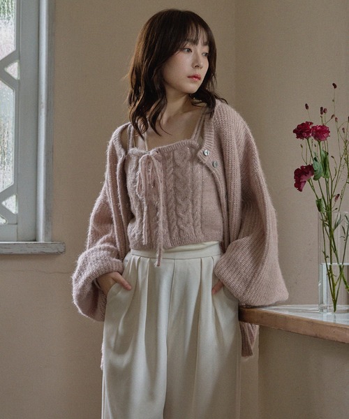 mideal（マイディール） アンサンブル spangle knit ensemble
