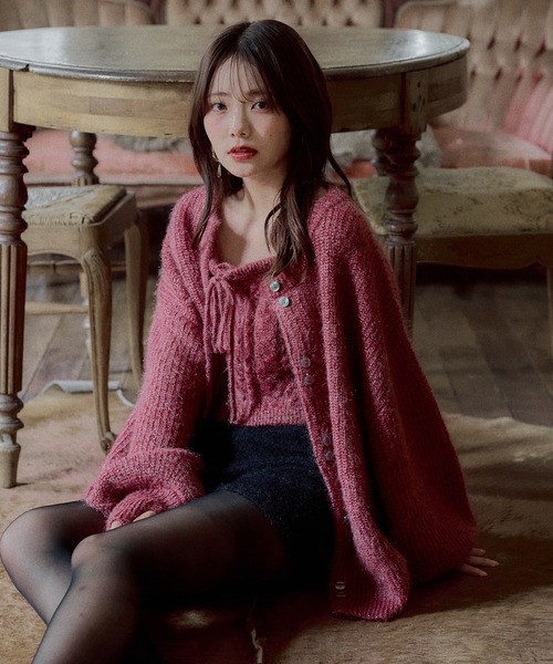 mideal マイディール スパンコールニットアンサンブル mideal（マイディール） アンサンブル spangle knit ensemble