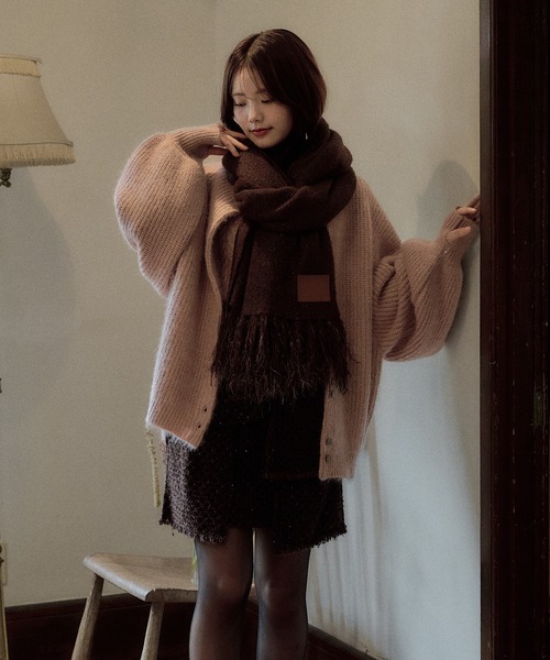 Mideal スパンコールニットアンサンブル セットアップ F mideal（マイディール） アンサンブル spangle knit ensemble