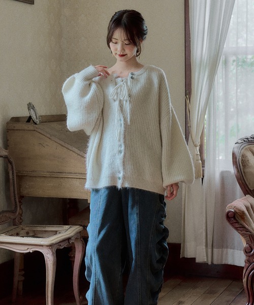 未使用 PING ニット アンサンブル mideal（マイディール） アンサンブル spangle knit ensemble