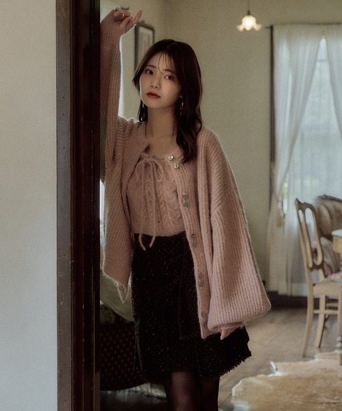 mideal（マイディール） アンサンブル spangle knit ensemble