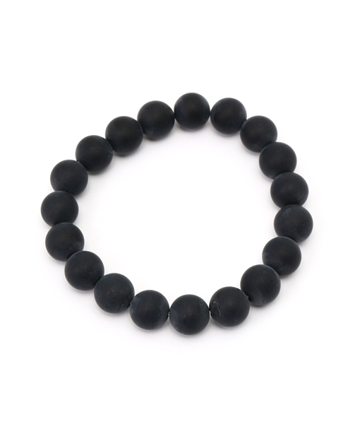 岩座 IWAKURA ブレスレット 「岩座」フロスティブラックオニキス10mm玉