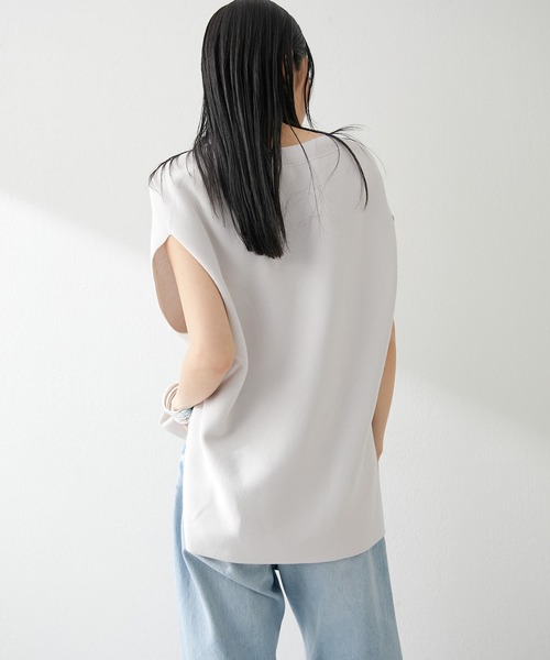 「Whim Gazette」 ノースリーブニット FREE ベージュ レディース_画像7