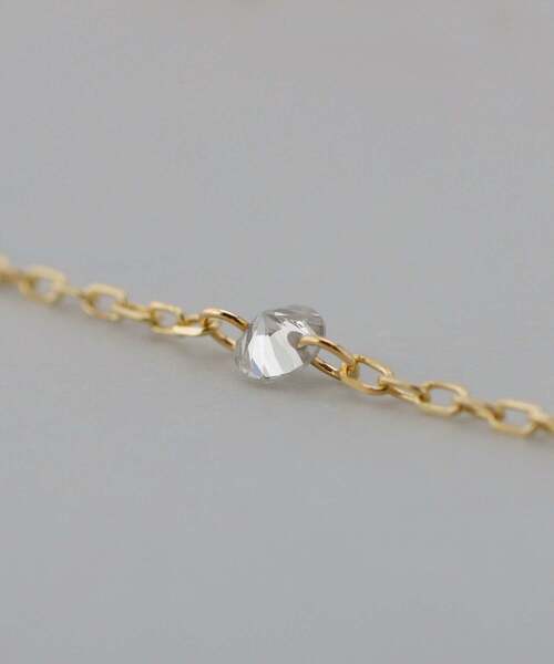 ネックレス Nudie Diamond・5粒ネックレス「クリア」 レディースの画像