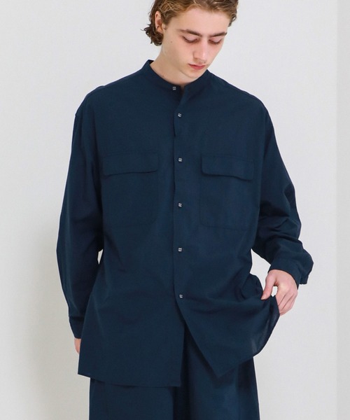 24H限定 シャツ BAND COLLAR LONG SLEEVES SHIRT ZOZOTOWN PayPayモール店 - 通販 - PayPayモール ブラウス 大人気在庫