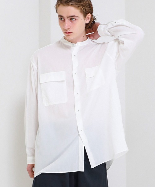 24H限定 シャツ BAND COLLAR LONG SLEEVES SHIRT ZOZOTOWN PayPayモール店 - 通販 - PayPayモール ブラウス 大人気在庫