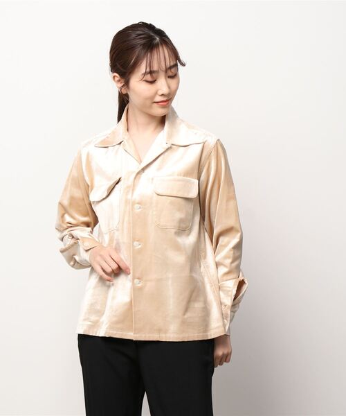 ブラウス シャツ 「YOUNG ＆ OLSEN The DRYGOODS STORE」/ROCKER VELVET SHIRT レディース メンズ YOUNG&OLSEN The DRYGOODS STORE ブラウス シャツ 「YOUNG