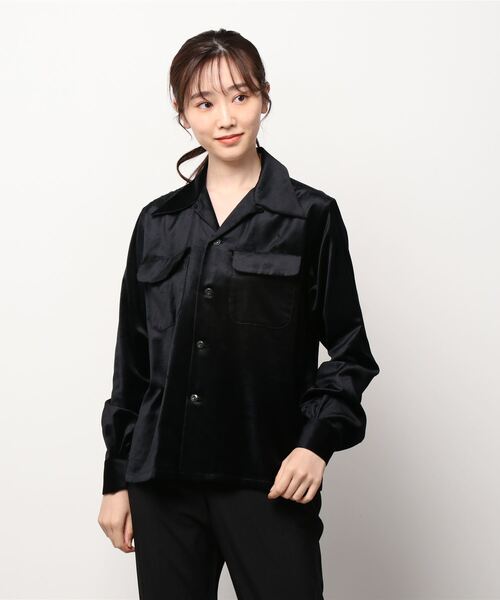 ブラウス シャツ 「YOUNG ＆ OLSEN The DRYGOODS STORE」/ROCKER VELVET SHIRT レディース メンズ
