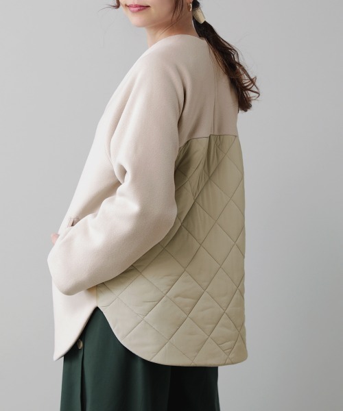 Bou Jeloud ノーカラーバック切替コート : ZOZOTOWN Yahoo!店